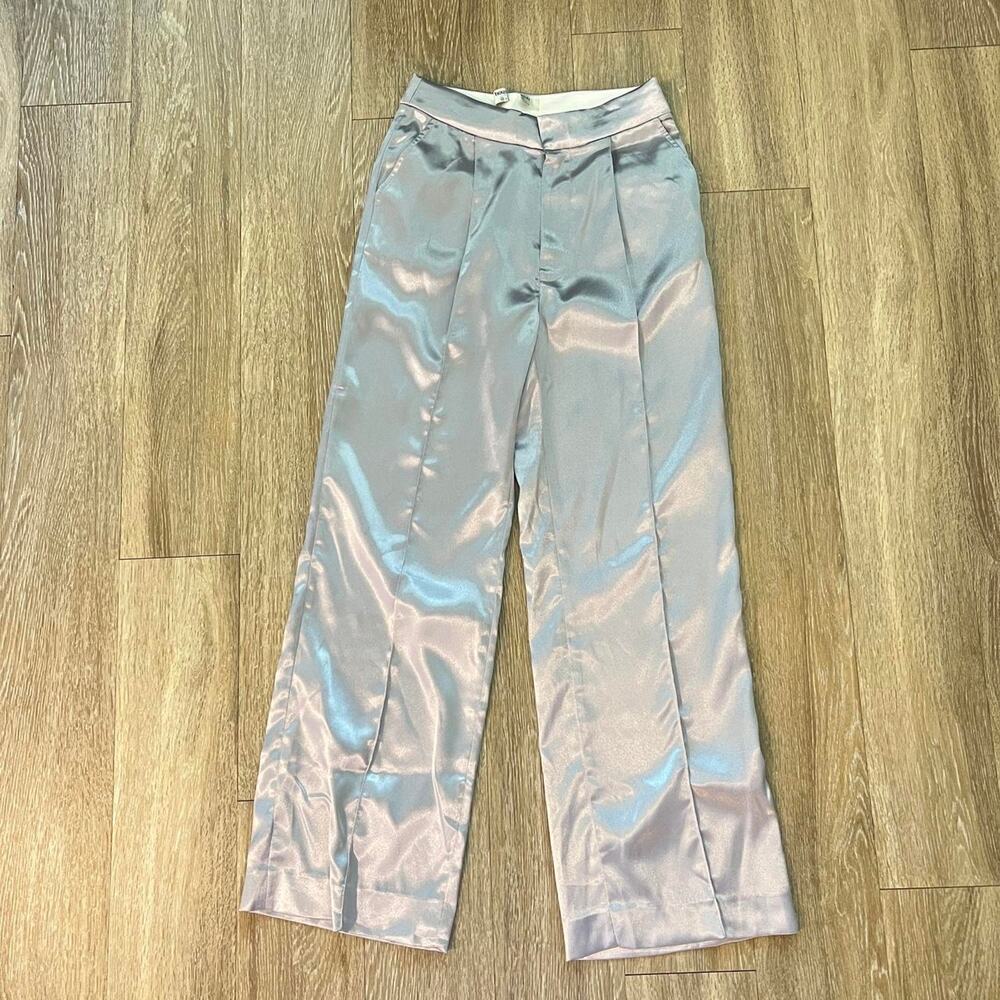 HOUSE OF CB 'Alivia' Grey Satin Trousers